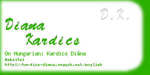 diana kardics business card